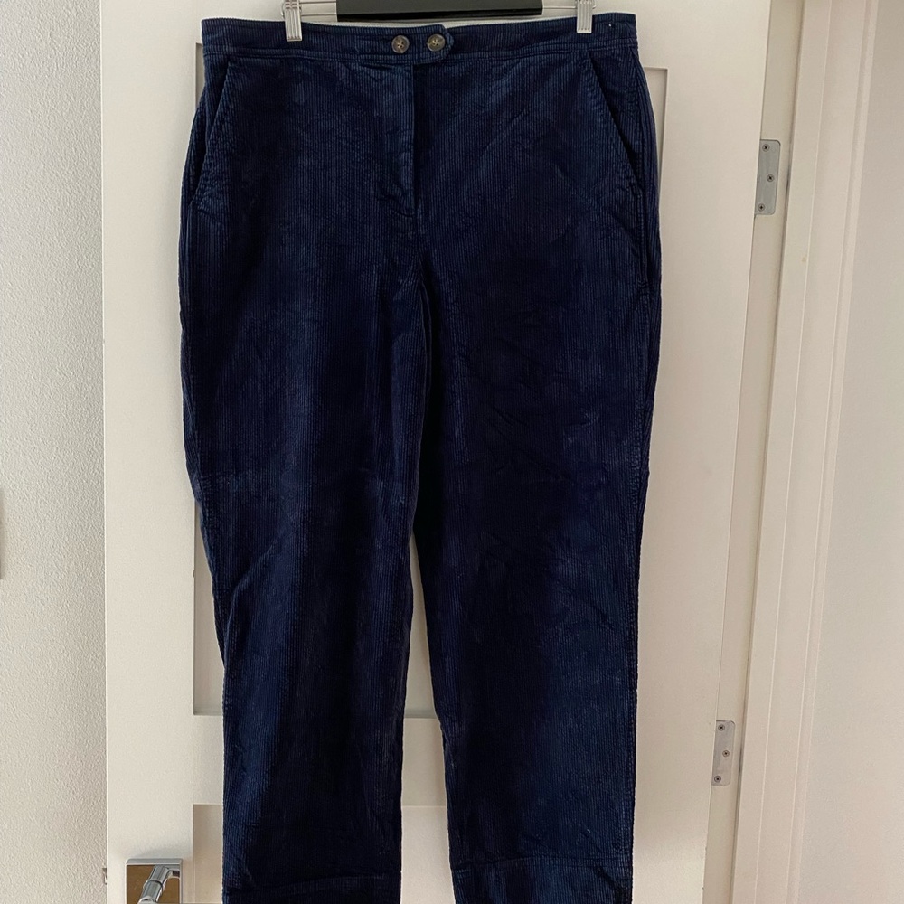J. Crew Navy Corduroy Pants - Deep Navy Wide Wale